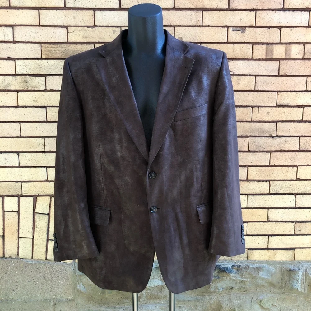 Emanuel Ungaro Brown Semi shiny Jacket 46R